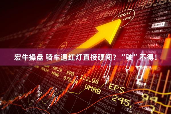 宏牛操盘 骑车遇红灯直接硬闯？“驶”不得！